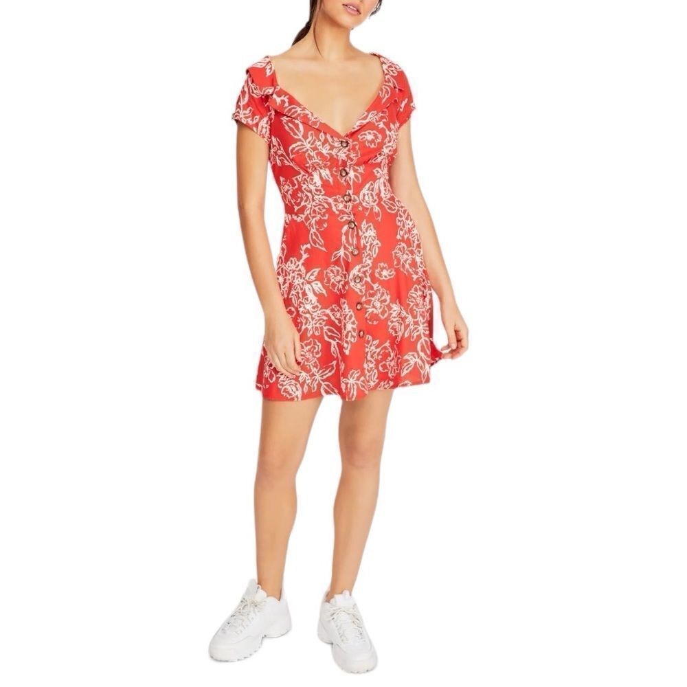Free People  Love Linen Mini
Dress Size 6 🔵